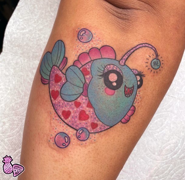 Womens Tattoo Art Anglerfish Tattoo