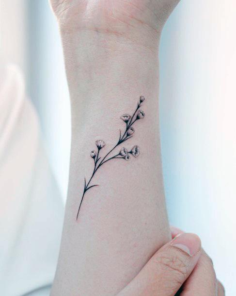 Womens Tattoo Art Babys Breath Tattoo