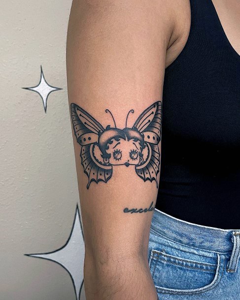 Womens Tattoo Art Betty Bop Tattoo