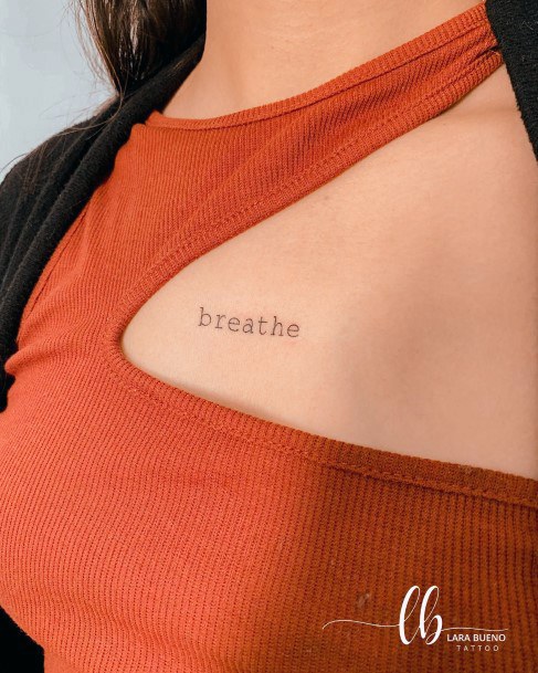 Womens Tattoo Art Breathe Tattoo