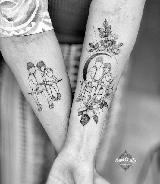 Womens Tattoo Art Brother Sister Tattoo