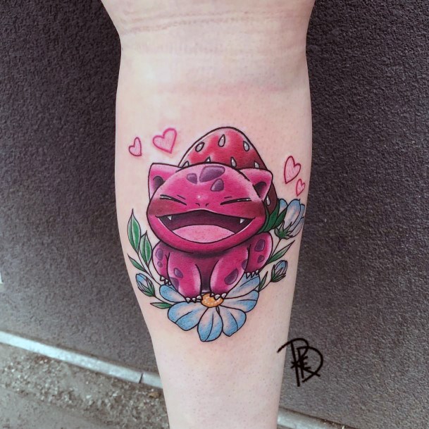 Womens Tattoo Art Bulbasaur Tattoo