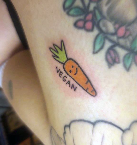 Womens Tattoo Art Carrot Tattoo