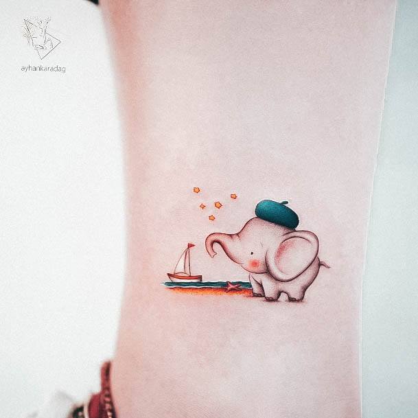 Womens Tattoo Art Cartoon Tattoo