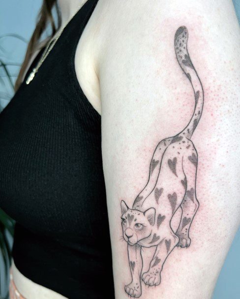 Womens Tattoo Art Cheetah Tattoo