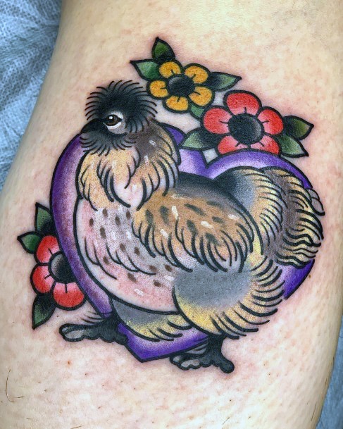 Womens Tattoo Art Chicken Tattoo