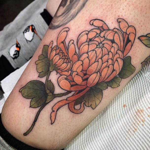 Womens Tattoo Art Chrysanthemum Tattoo