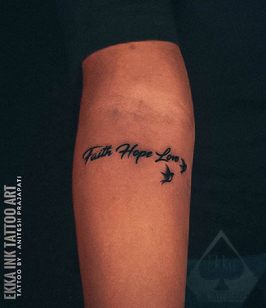 Womens Tattoo Art Faith Hope Love Tattoo