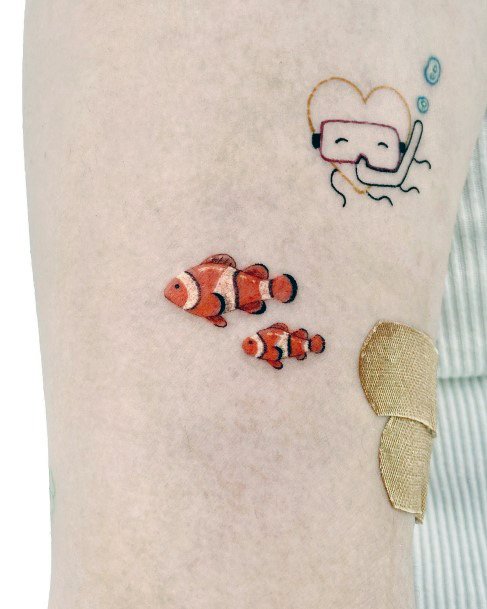Womens Tattoo Art Finding Nemo Tattoo