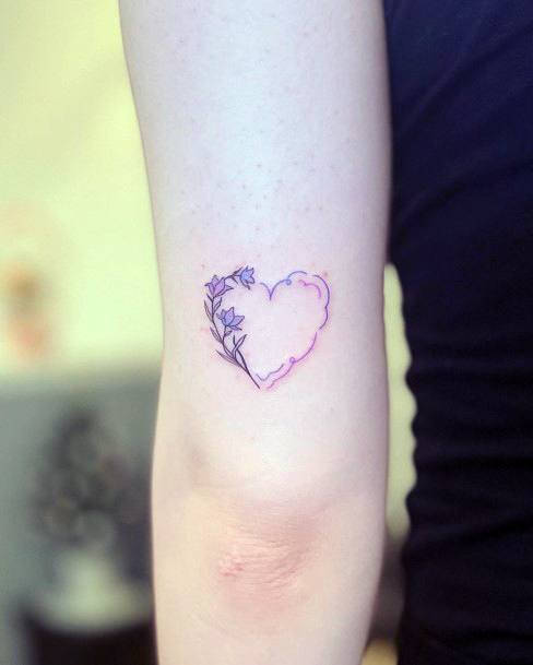 Womens Tattoo Art Flower Heart Tattoo