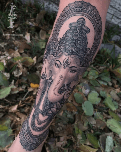 Womens Tattoo Art Ganesha Tattoo