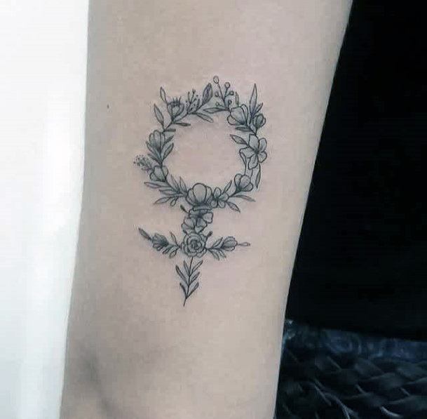Womens Tattoo Art Girl Power Tattoo