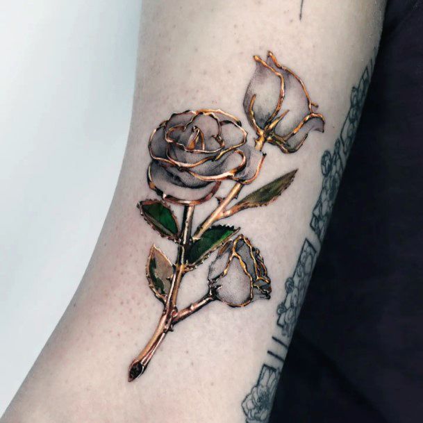 Womens Tattoo Art Gold Tattoo