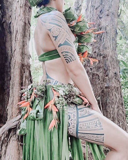 Womens Tattoo Art Hawaiian Tattoo