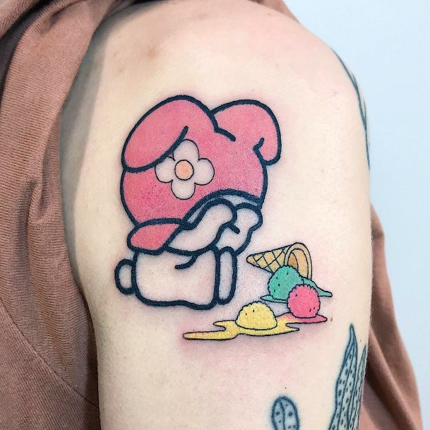 Womens Tattoo Art Hello Kitty Tattoo