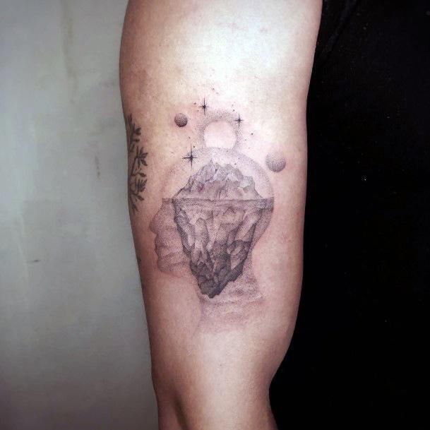 Womens Tattoo Art Iceberg Tattoo