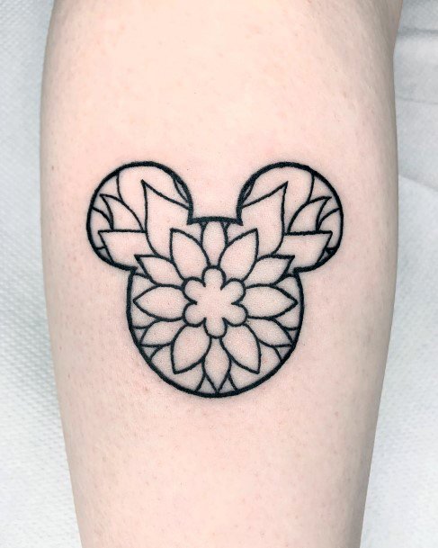 Womens Tattoo Art Mickey Mouse Tattoo