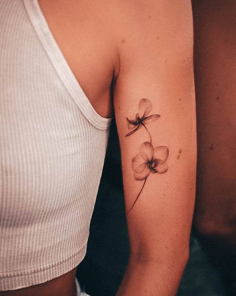 Womens Tattoo Art Orchid Tattoo