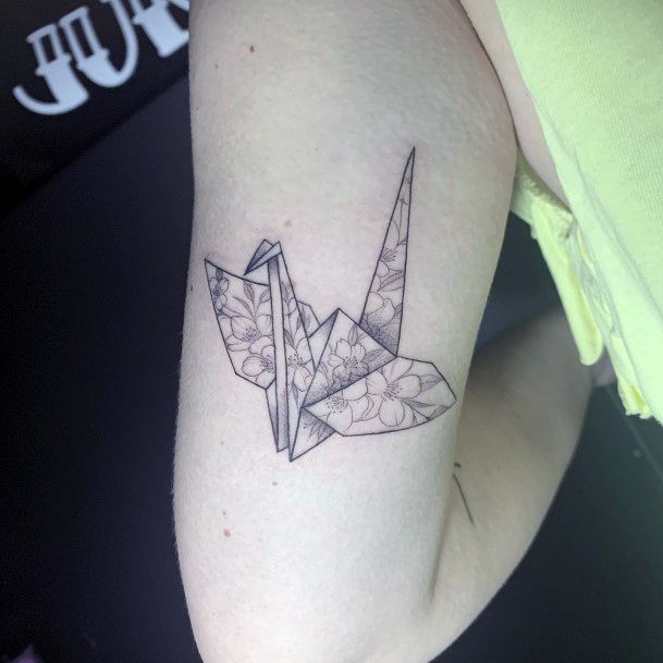 Womens Tattoo Art Origami Tattoo