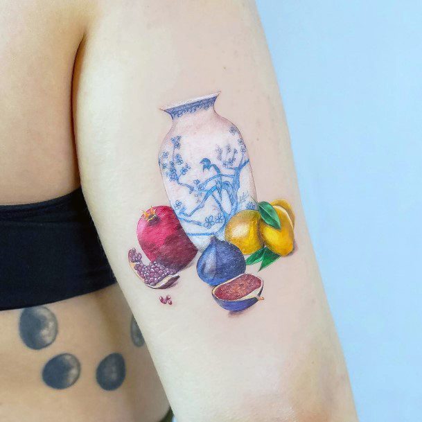 Womens Tattoo Art Pomegranate Tattoo