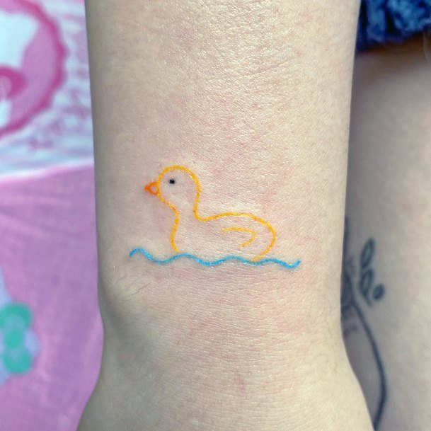 Womens Tattoo Art Rubber Duck Tattoo