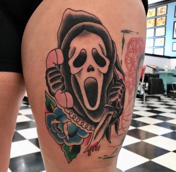 Womens Tattoo Art Scream Tattoo