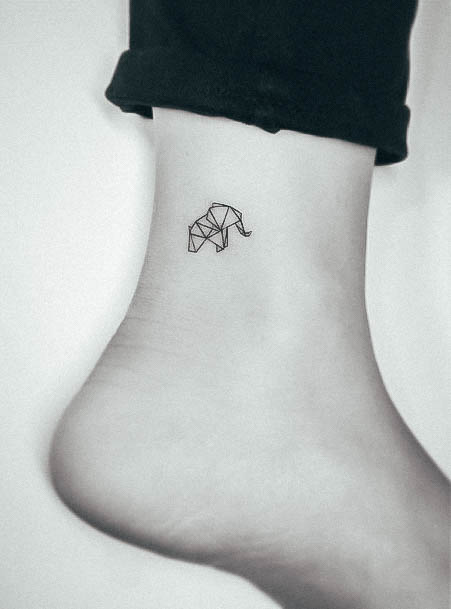 Womens Tattoo Art Small Elephant Tattoo