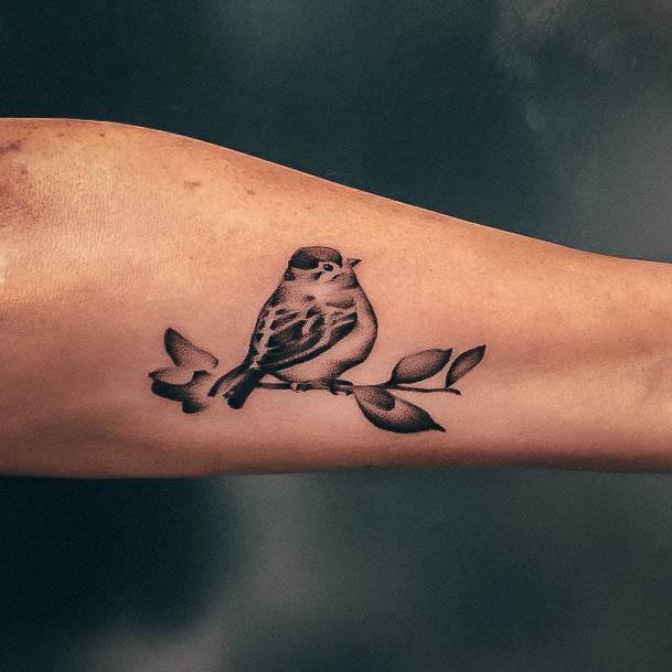 Womens Tattoo Art Small Sparrow Tattoo