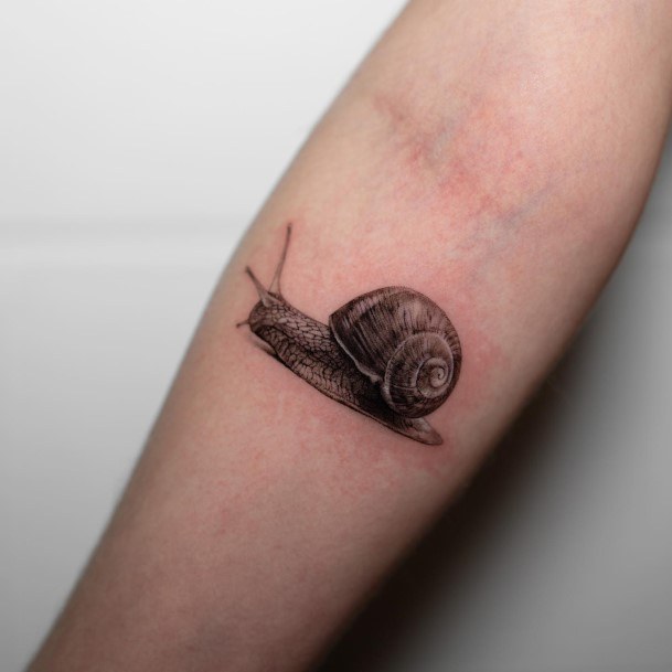 Womens Tattoo Art Snail Tattoo