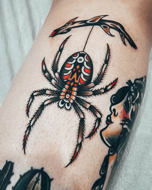 Womens Tattoo Art Spider Tattoo