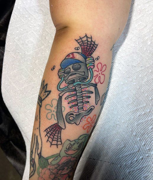 Womens Tattoo Art Spongebob Tattoo