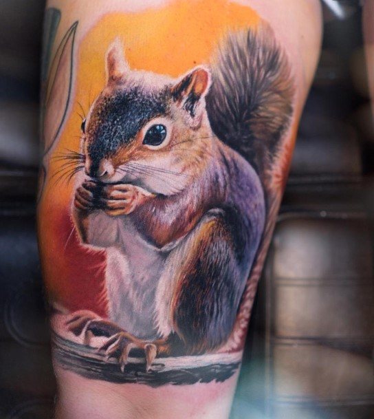 Womens Tattoo Art Squirrel Tattoo