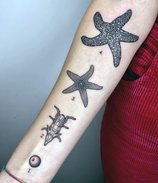 Womens Tattoo Art Starfish Tattoo