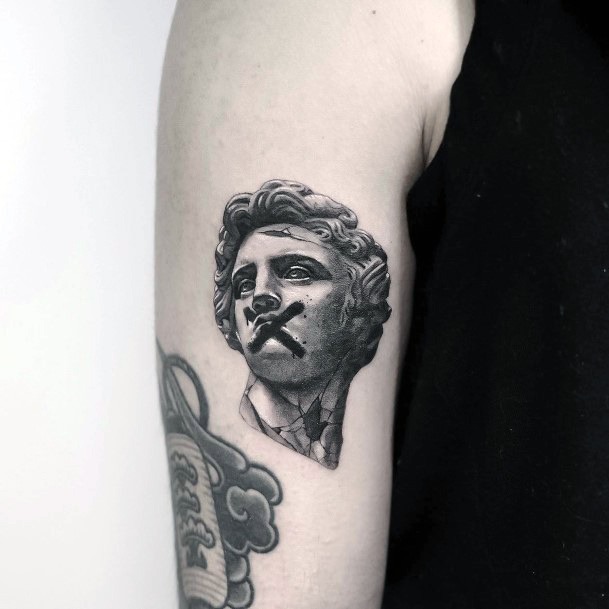 Womens Tattoo Art Statue Tattoo