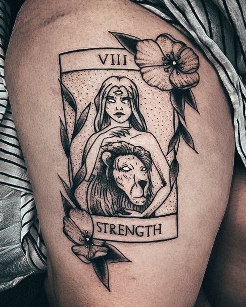 Womens Tattoo Art Strength Tattoo