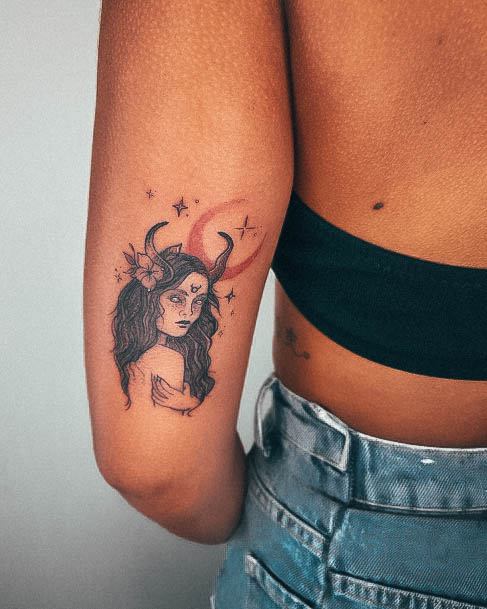 Womens Tattoo Art Taurus Tattoo