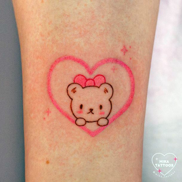 Womens Tattoo Art Teddy Bear Tattoo