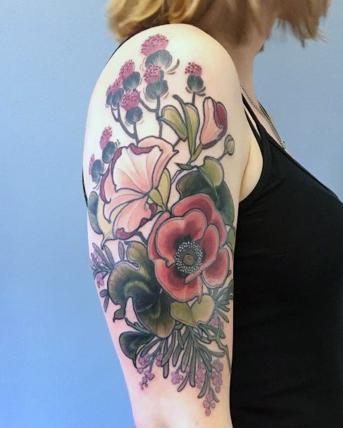 Womens Tattoo Art Thistle Tattoo