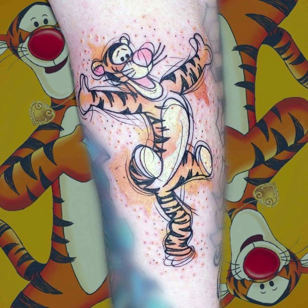 Womens Tattoo Art Tigger Tattoo