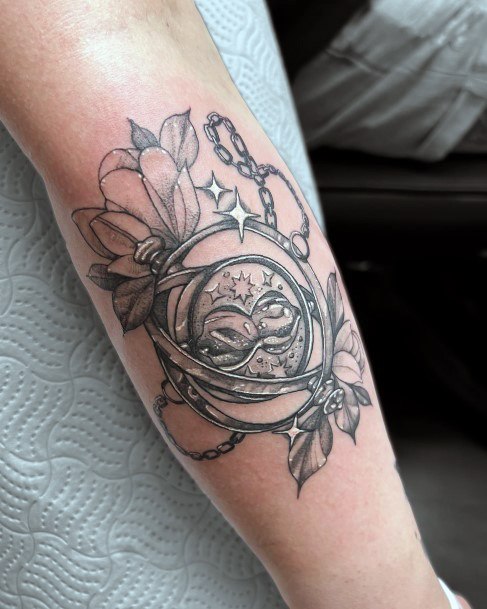 Womens Tattoo Art Time Turner Tattoo