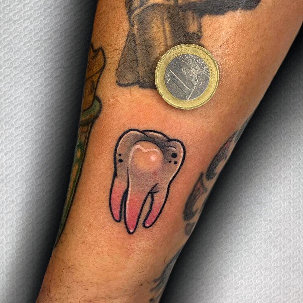 Womens Tattoo Art Tooth Tattoo