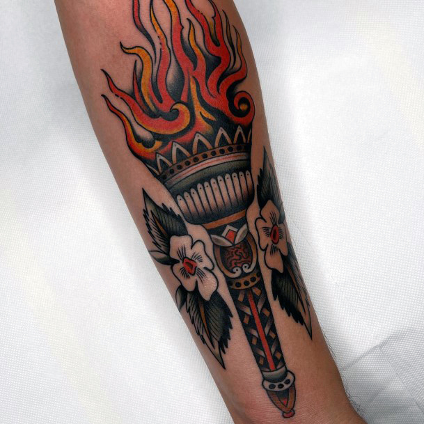 Top 100 Best Torch Tattoos For Women - Ignited Design Ideas