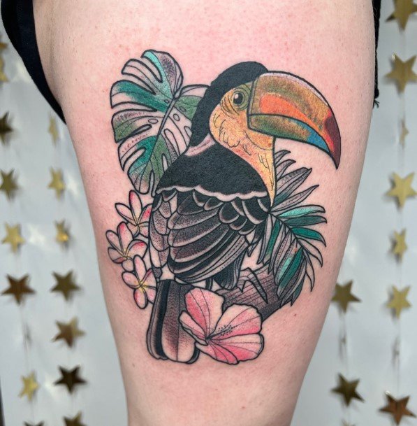 Womens Tattoo Art Toucan Tattoo