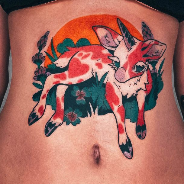 Womens Tattoo Art Unicorn Tattoo