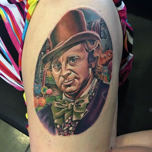 Womens Tattoo Art Willy Wonka Tattoo