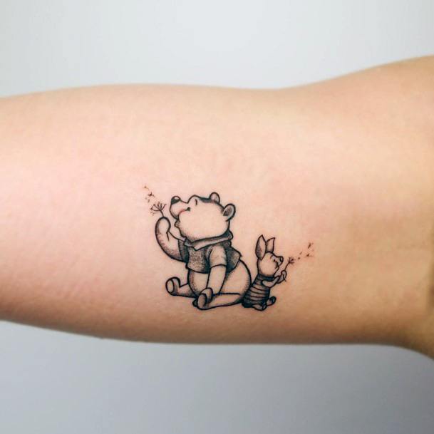 Womens Tattoo Art Winnie The Pooh Tattoo