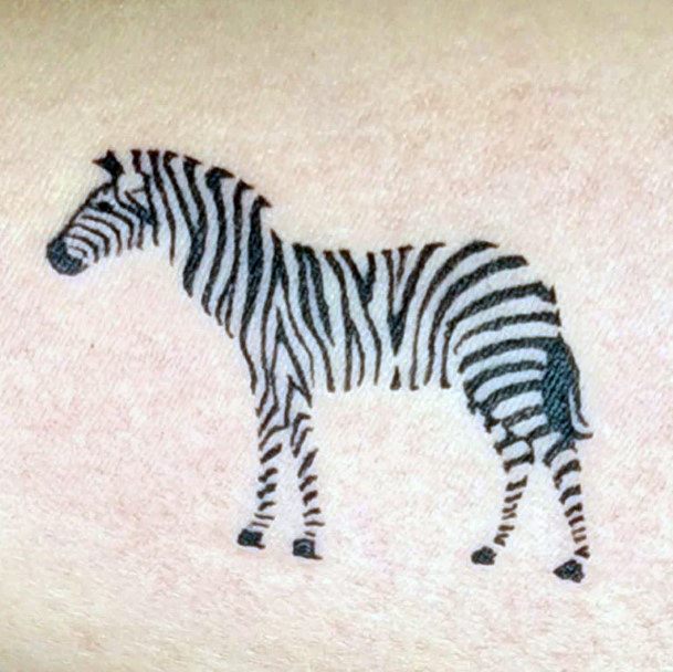 Womens Tattoo Art Zebra Tattoo