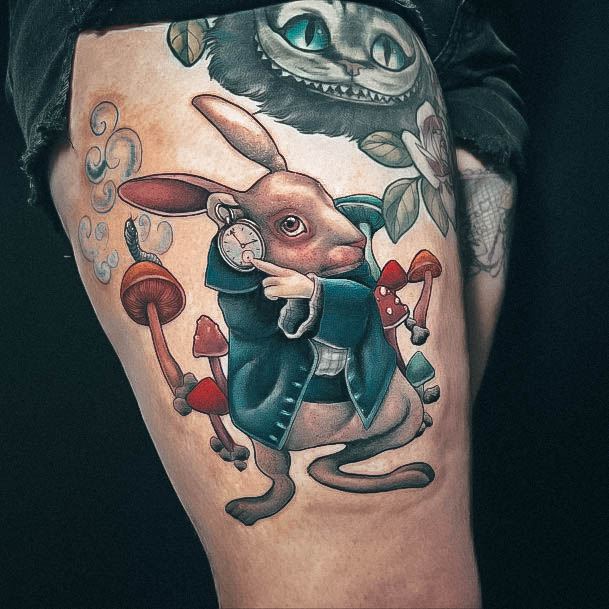 Womens Tattoo Ideas Alice In Wonderland