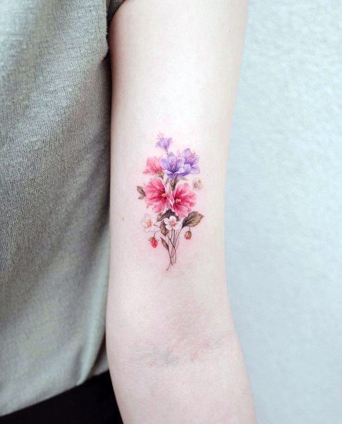 Womens Tattoo Ideas Bouquet