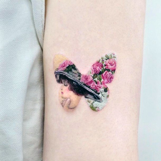 Womens Tattoo Ideas Butterfly Flower